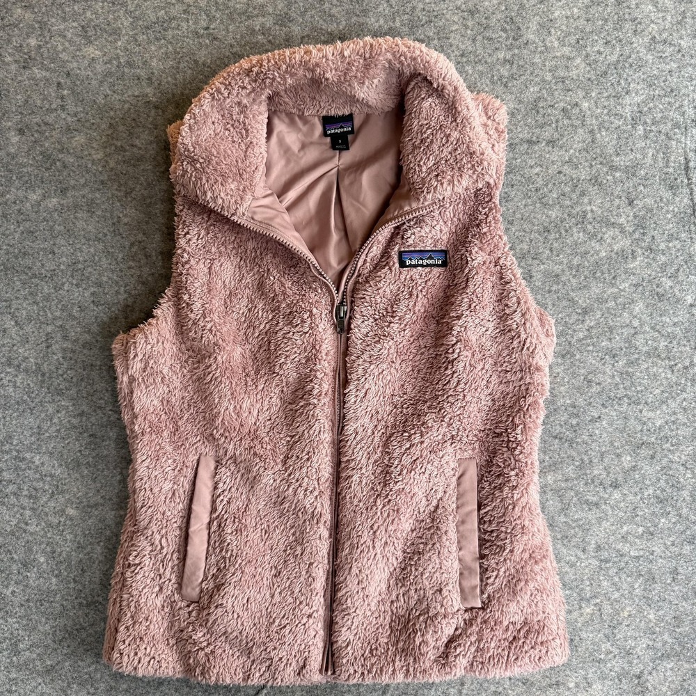 Patagonia Los Gatos Fleece Vest Womens Small Pink Full Zip Pockets Lined
